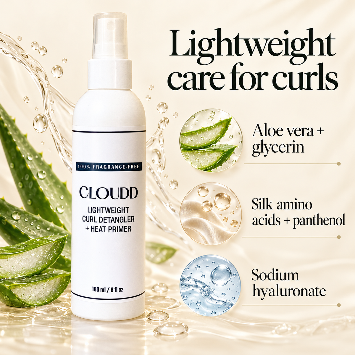 New! Lightweight Curl Detangler + Heat Primer