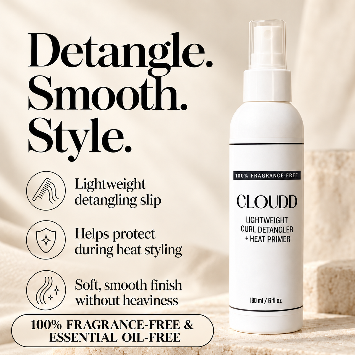 New! Lightweight Curl Detangler + Heat Primer